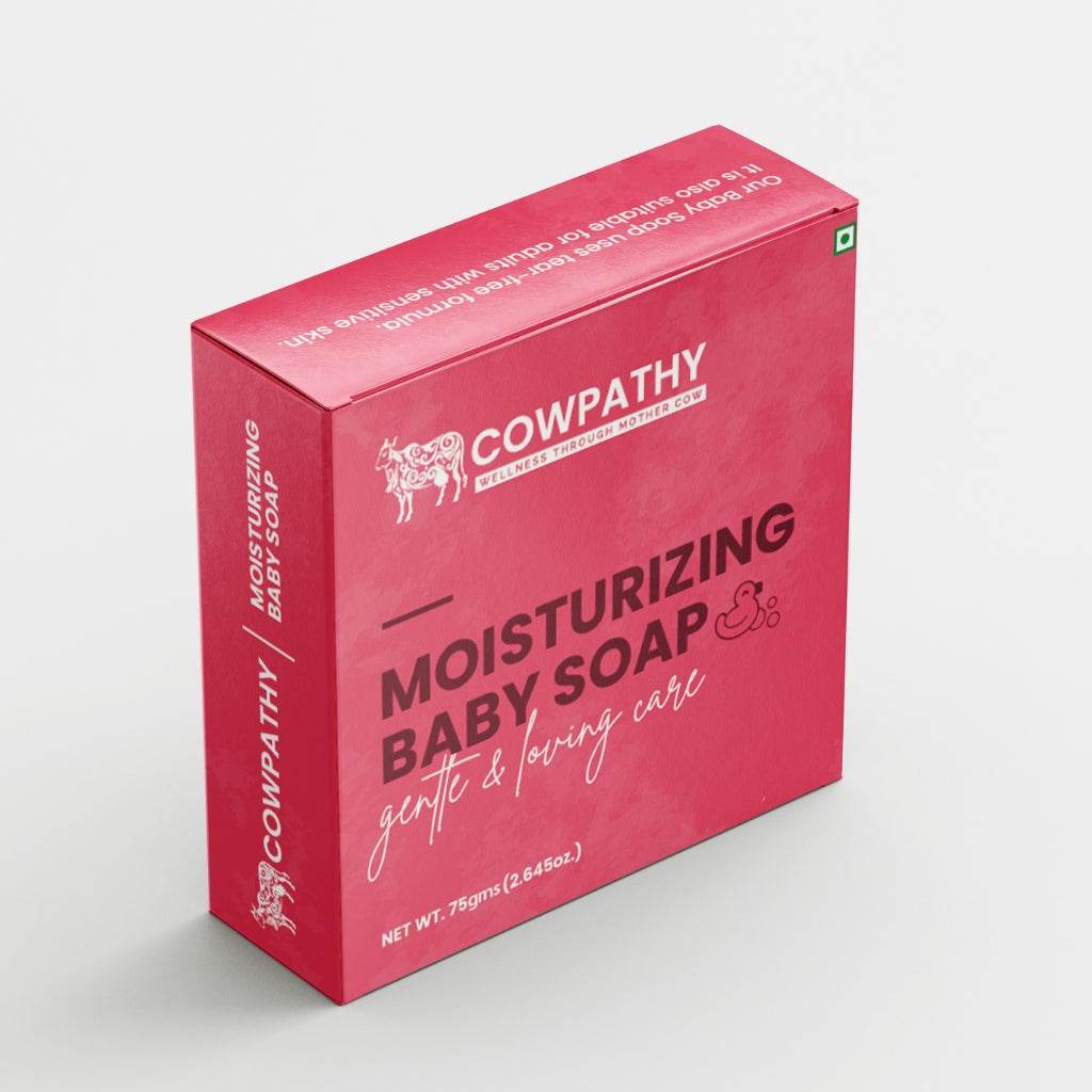Cowpathy Moisturizing Baby Soap bar for gentle, tear-free baby skincare with natural ingredients