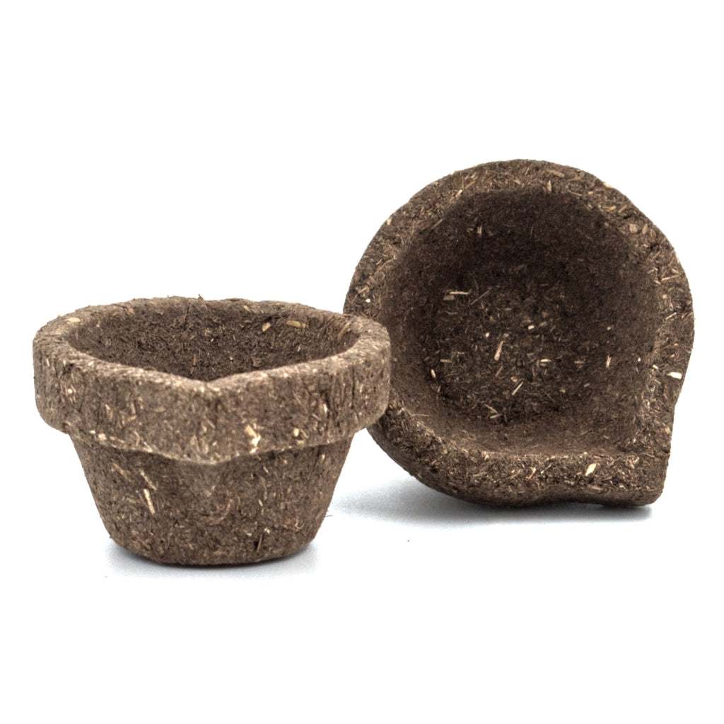 Pack of 30 handmade small cow dung diyas made with natural ingredients
