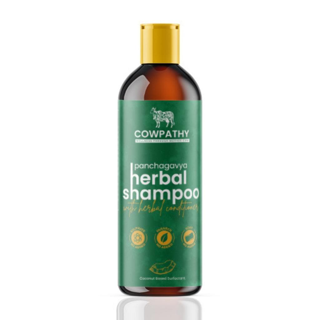 Cowpathy Best Hair Shampoo 200ml bottle with natural herbal ingredients for dandruff treatment