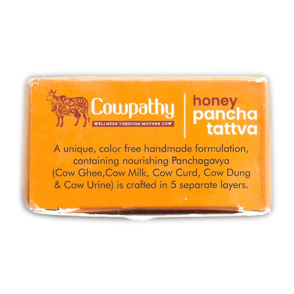 Cowpathy Pancha Tattva Honey Bath Soap 150 GM with five-layered Ayurvedic ingredients and natural honey for glowing skin