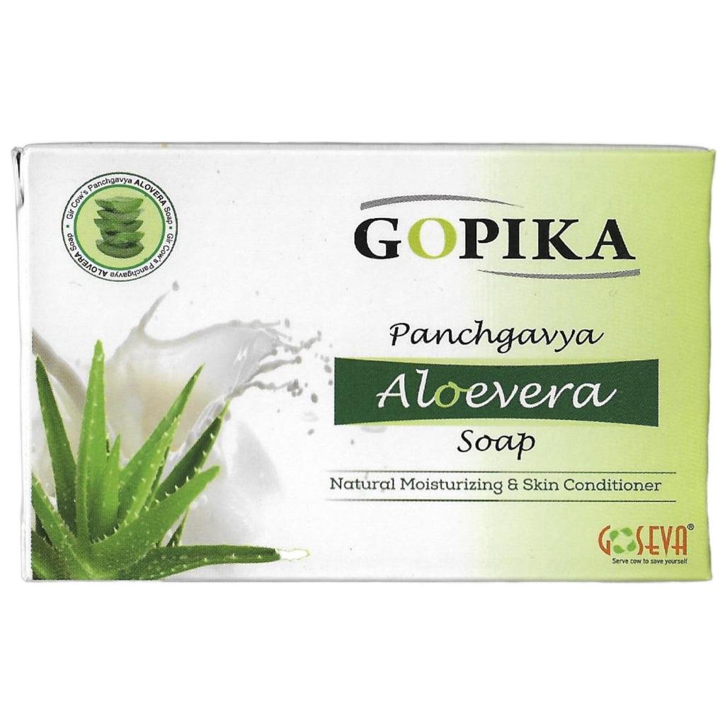 GoSeva Aloe Vera Soap 75 GM bar with natural hydrating aloe vera for soothing skin care