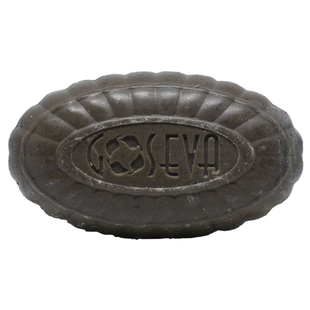 GoSeva Oxyrich Panchgavya charcoal soap 75GM for deep cleansing and oily skin care