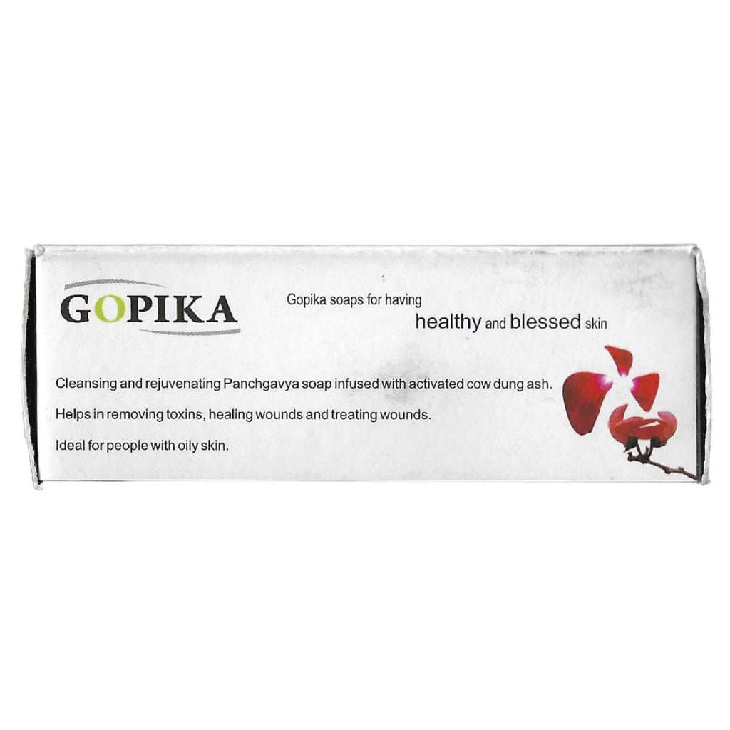 GoSeva Oxyrich Panchgavya Charcoal Soap 75gm for deep cleansing and oily skin care