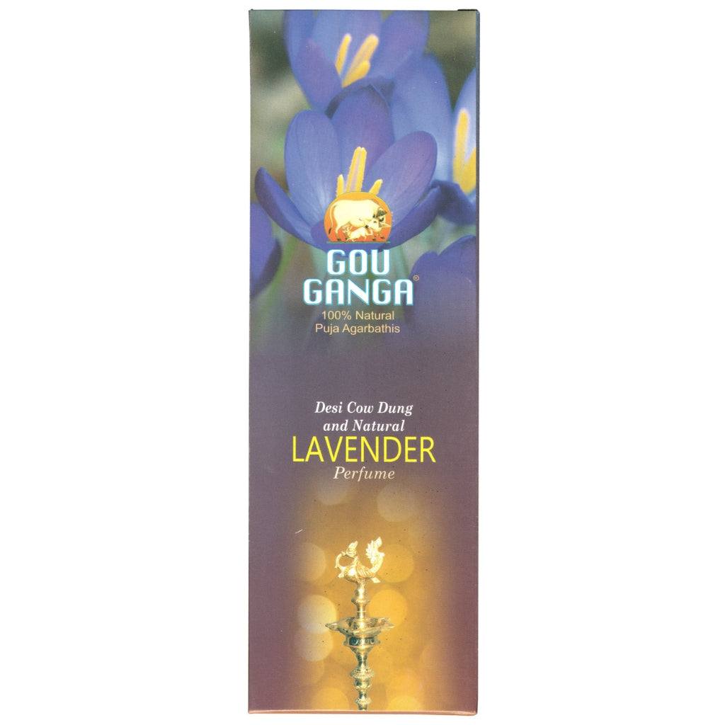 Pack of Gou Ganga Lavender Agarbatti with 90 incense sticks and soothing fragrance