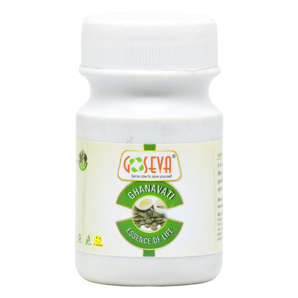 GoSeva Gomutra Giloy Ghanvati herbal immunity booster for infections and liver health, 120 tablets bottle