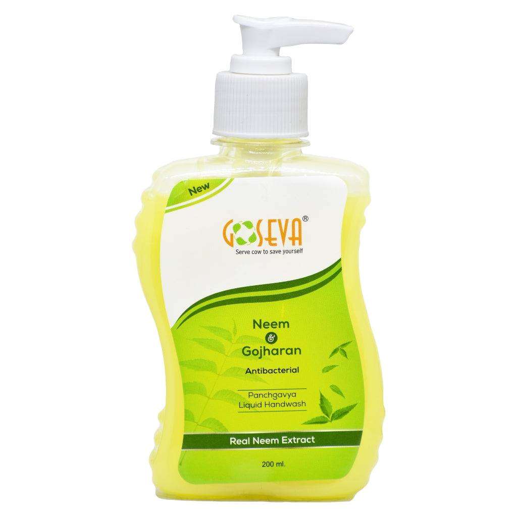 GoSeva Neem Hand Wash 250ML bottle with Ayurvedic neem and Panchagavya protection ingredients