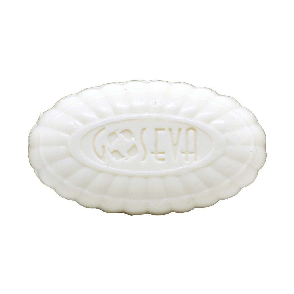 GoSeva Panchagavya Jasmine Bath Soap bar with natural jasmine and almond oils for moisturizing skin