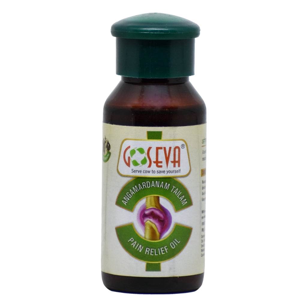 GoSeva Angamardanam Pain Relief Massage Oil 50ml bottle for muscular and joint pain relief