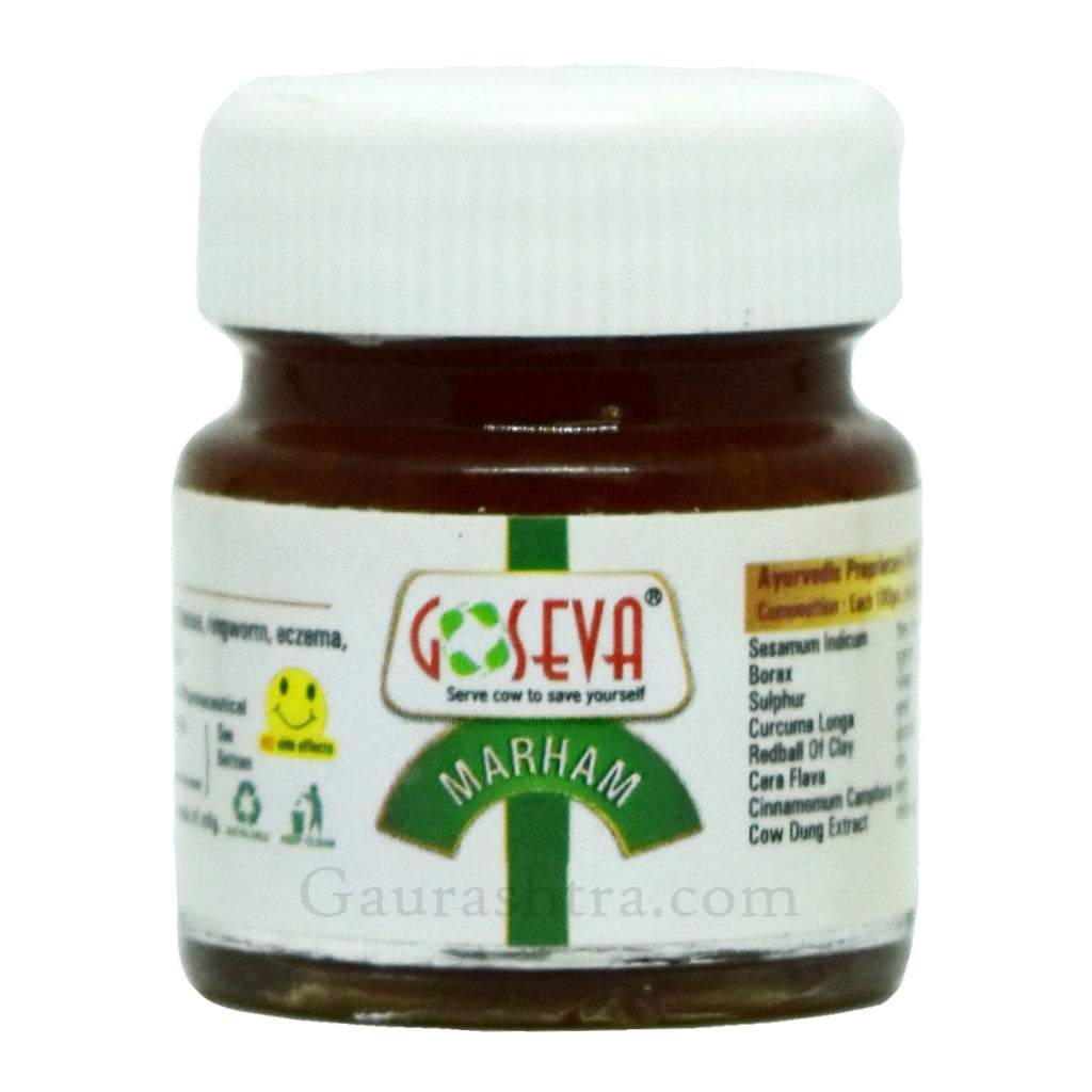 GoSeva Herbal Antiseptic Cream 15ML tube for wounds scars with natural antibacterial properties from cow dung and Panchagavya ingredients