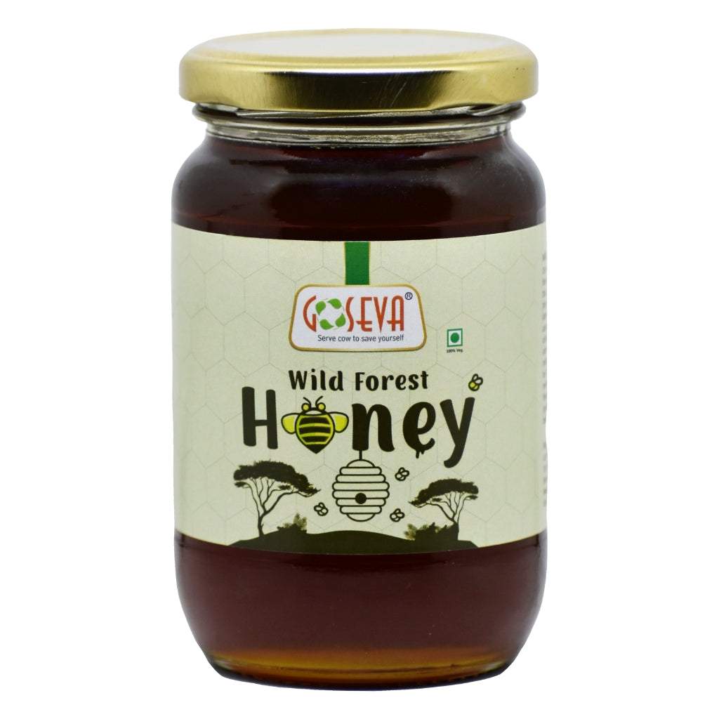 GoSeva Wild Forest Honey 400 ML natural raw unprocessed honey from deep forest bee hives