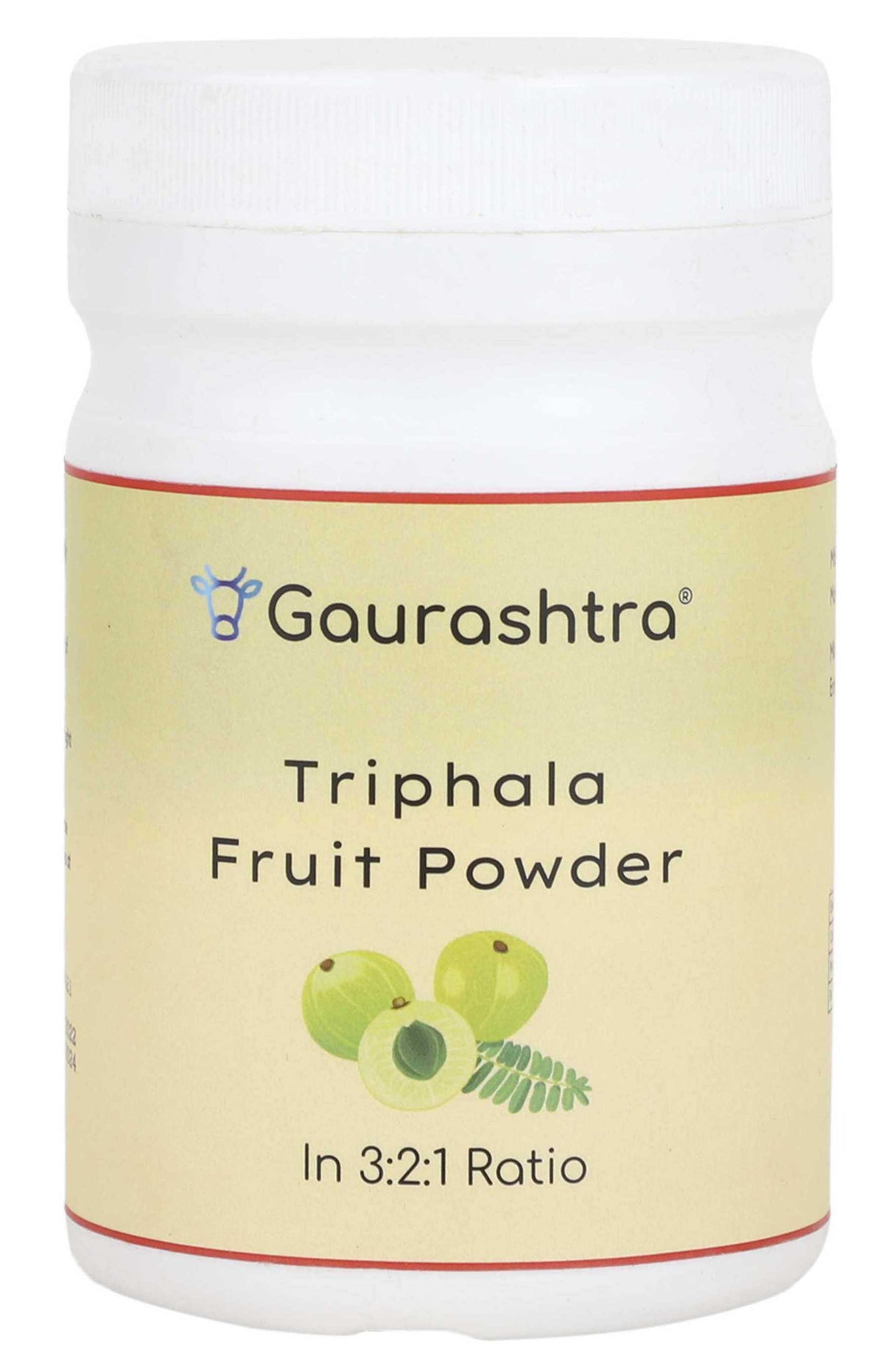 Gaurashtra Triphala Powder 3:2:1 Ratio Ayurvedic Churna 200 GM packaging