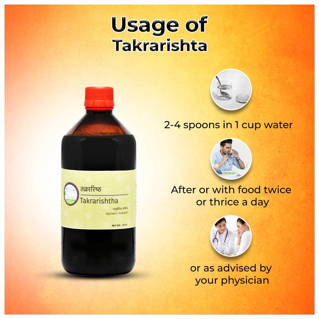 Gaushadh Takrarishta 400ml Ayurvedic digestive tonic for gut health and detox