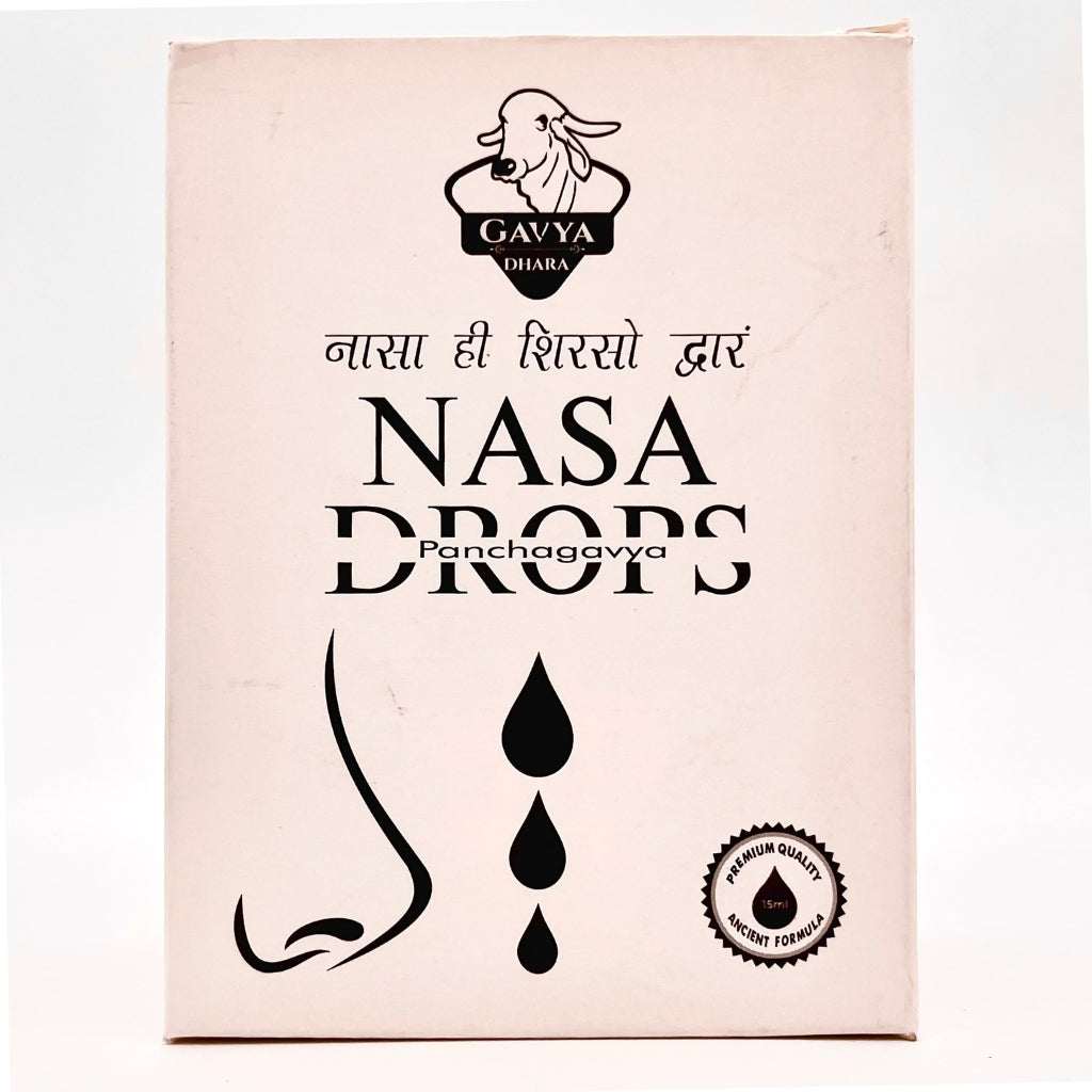 Gavyadhara Panchagavya Nasal Drops 15ml ayurvedic migraine and sinus relief therapy bottle