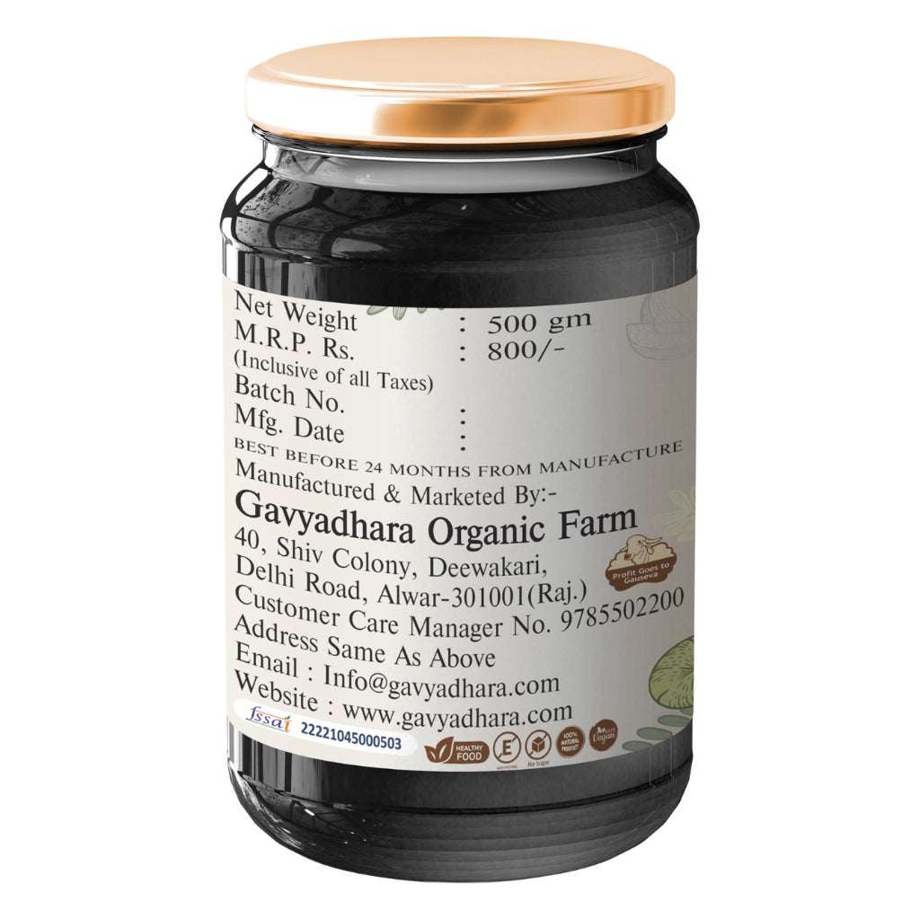 Gavyadhara Chyavanprash 500 GM jar with herbal ingredients for immunity and health benefits