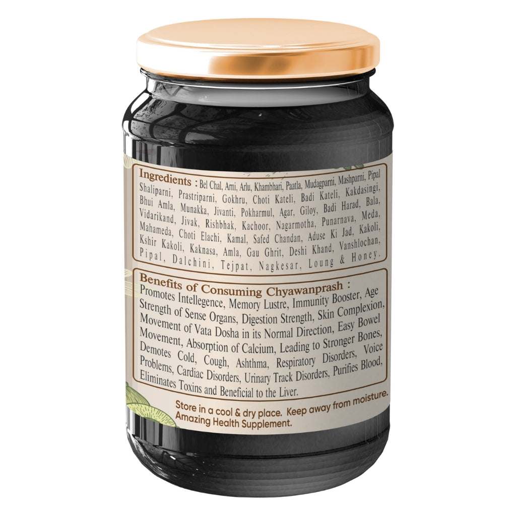 Gavyadhara Chyavanprash 500 GM jar with natural Ayurvedic ingredients for immunity and health benefits