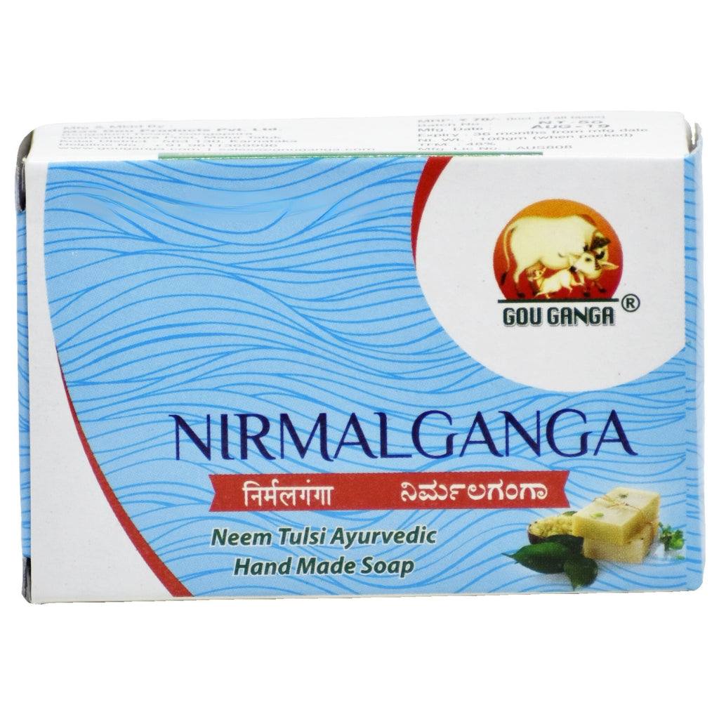 Gou Ganga Neem Tulsi handmade soap with Panchagavya for antibacterial and moisturizing skin care