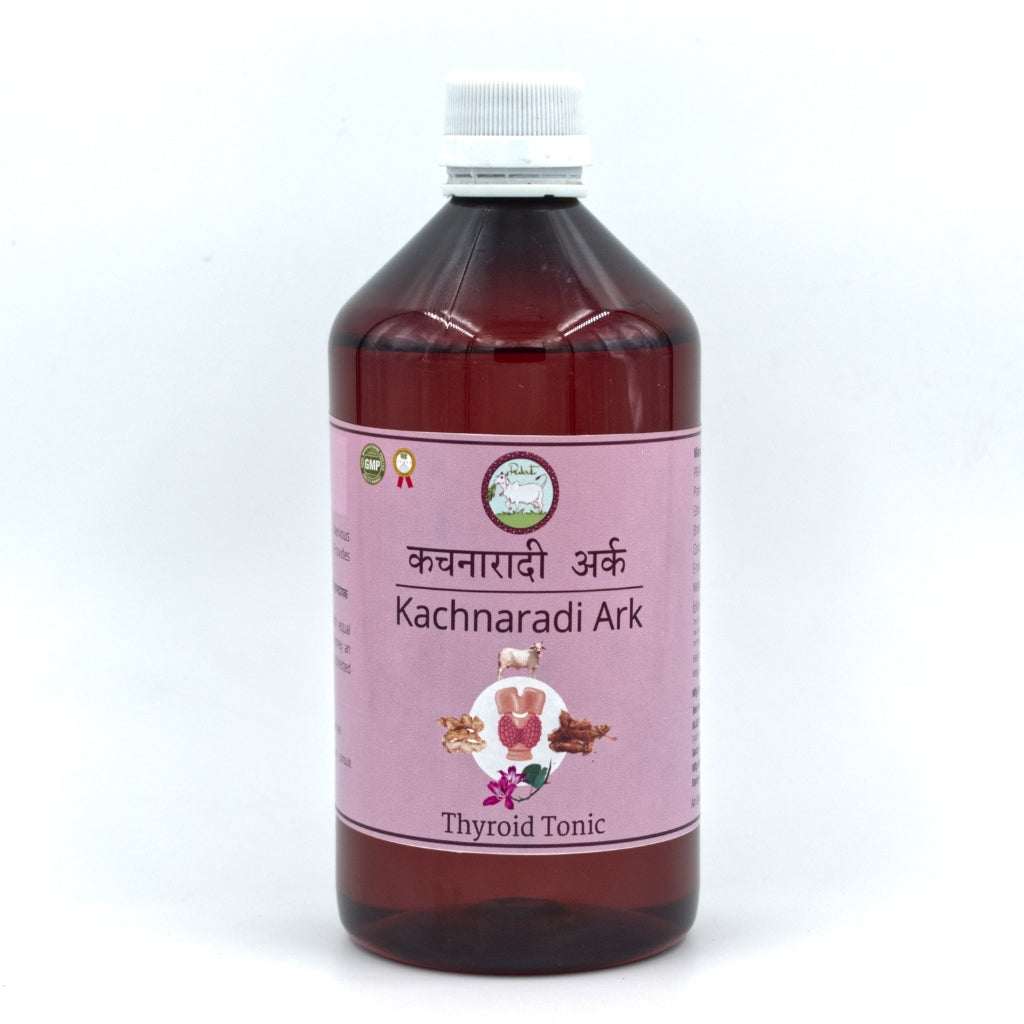 Prakriti Kachnaradi Ark 400 ml bottle for thyroid and hormone balance with natural ingredients