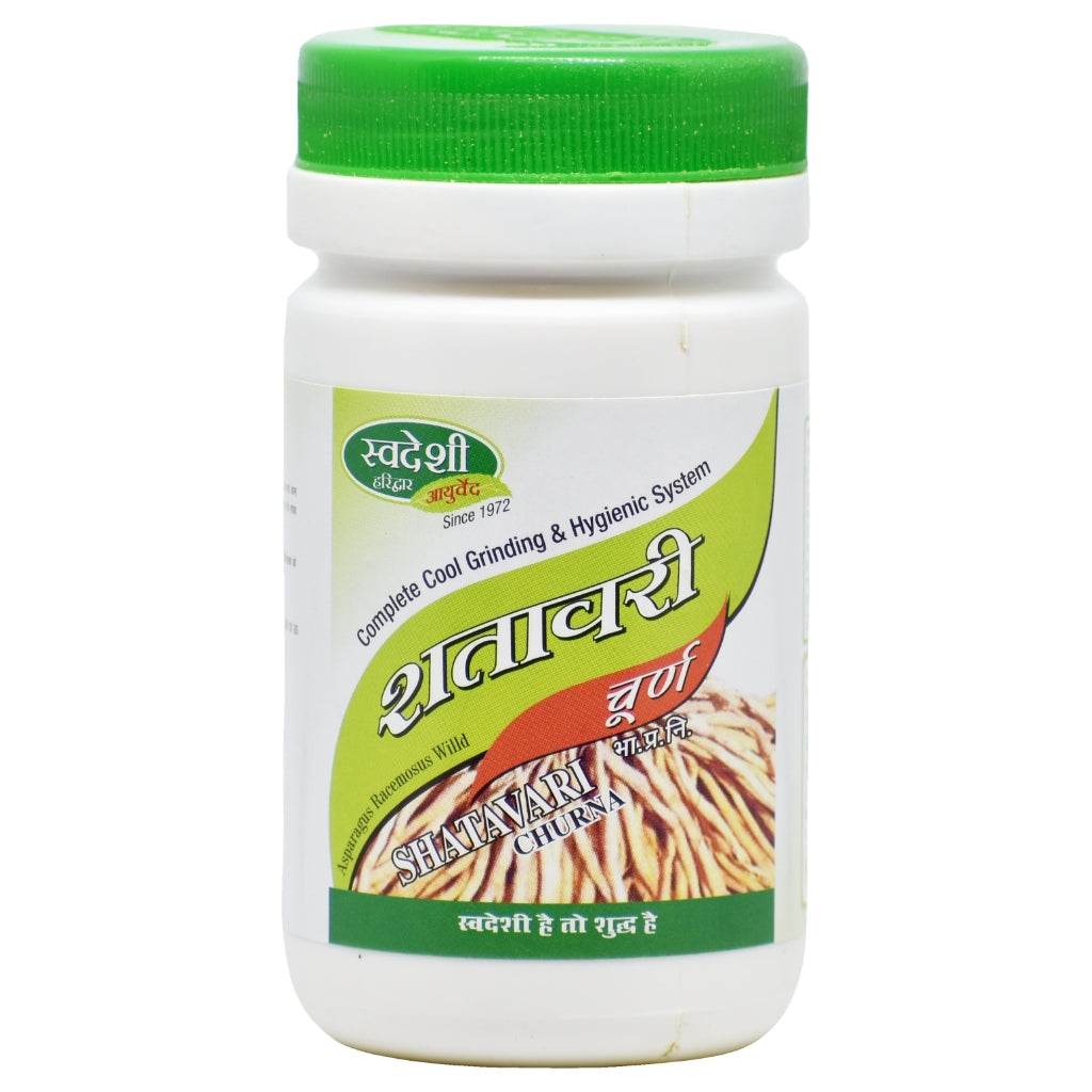 Swadeshi Shatavari Powder 100 GM Ayurvedic reproductive health supplement in white container