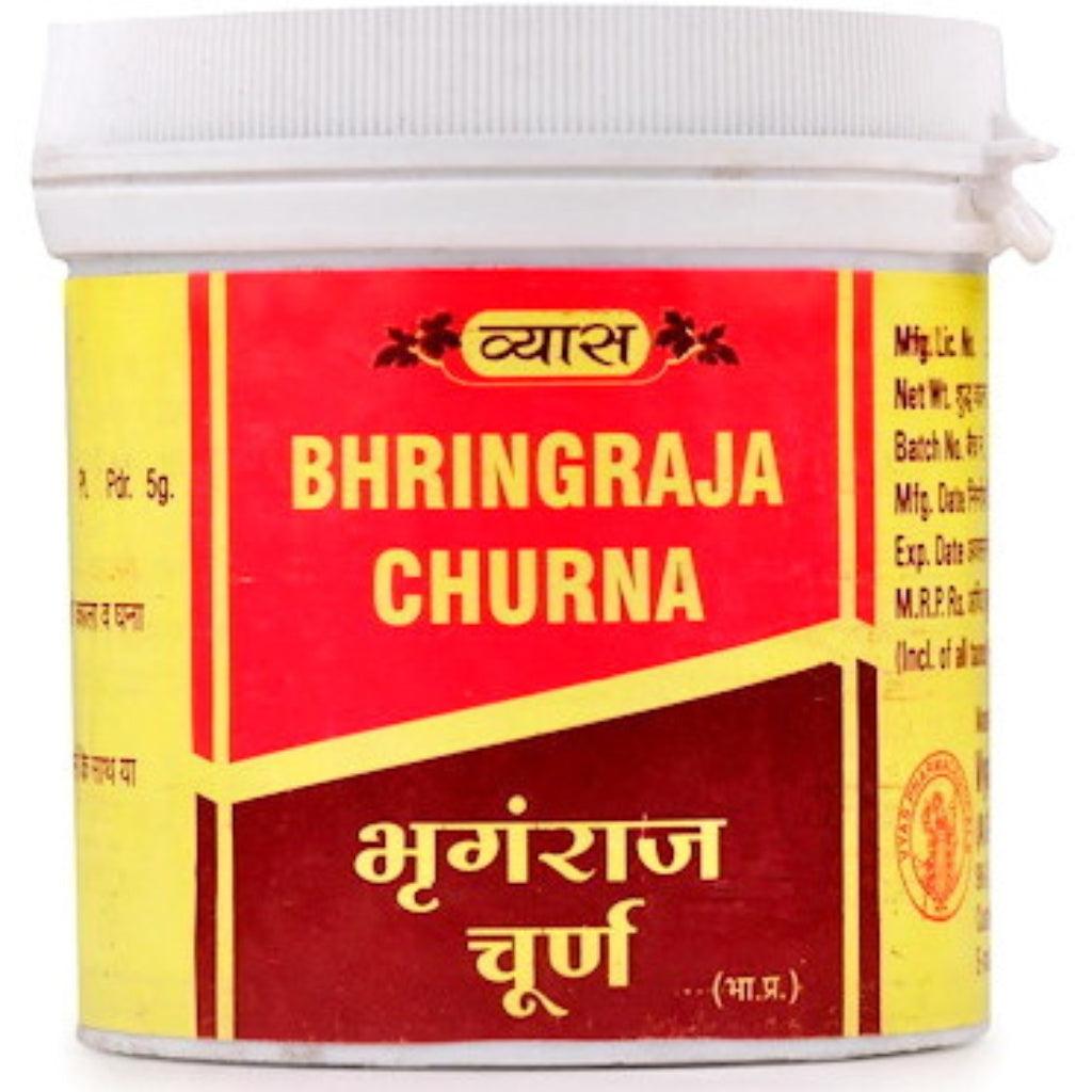 Vyas Bhringraj Powder 100 GM Ayurvedic hair and skin care herbal remedy packaging