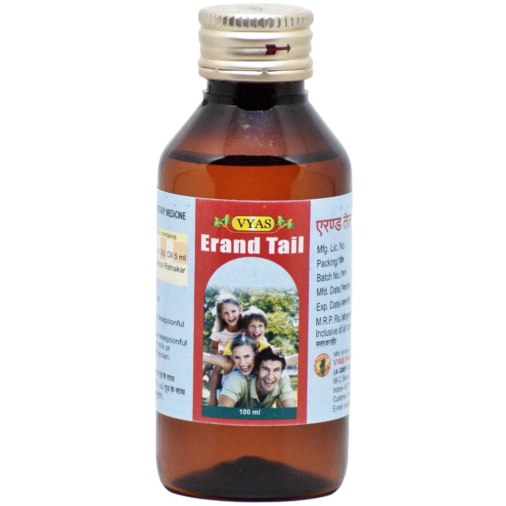Vyas Castor Oil 60ML bottle for hair growth and skin care with antibacterial benefits
