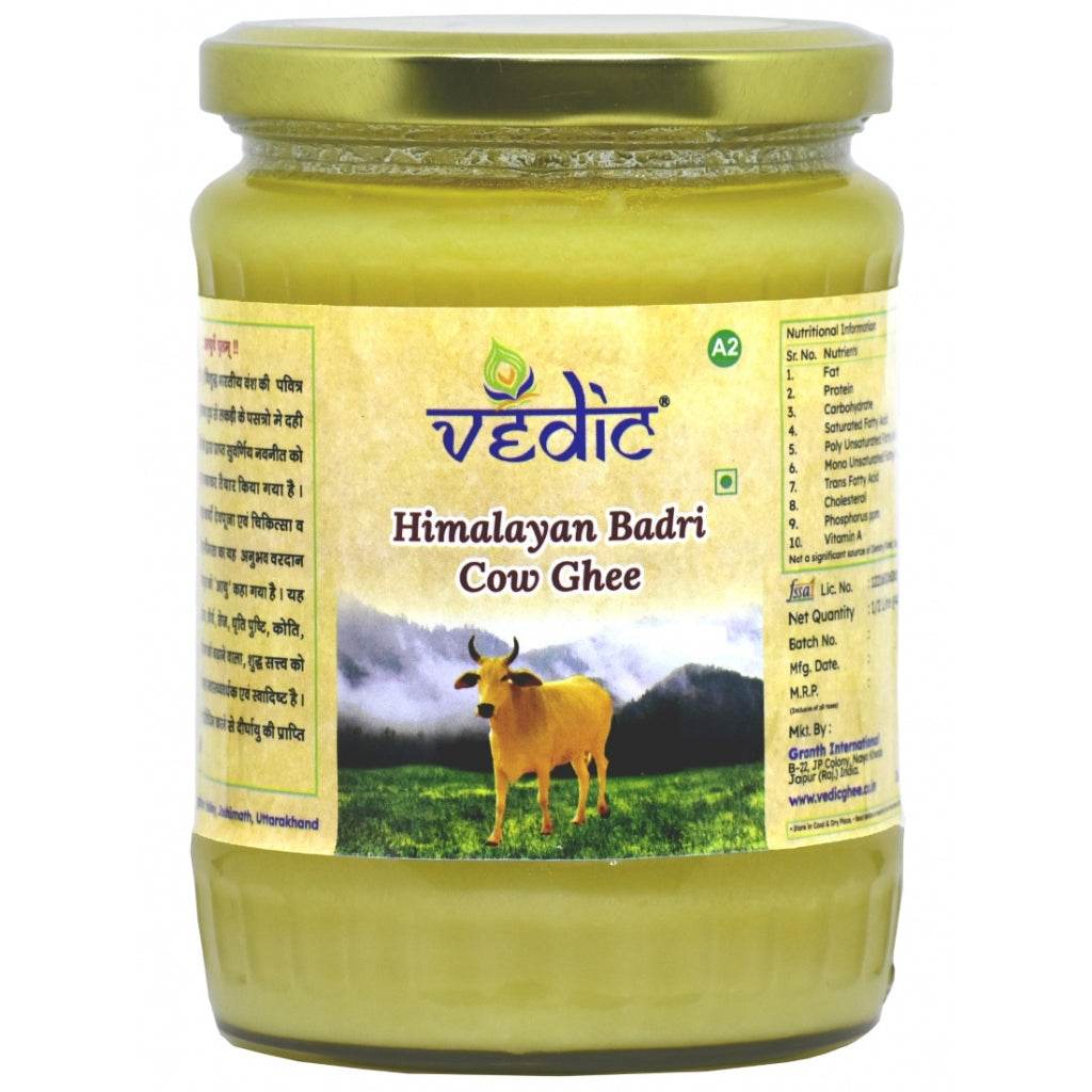 Badri Cow Ghee 500ml jar of pure Himalayan Bilona ghee from Uttarakhand