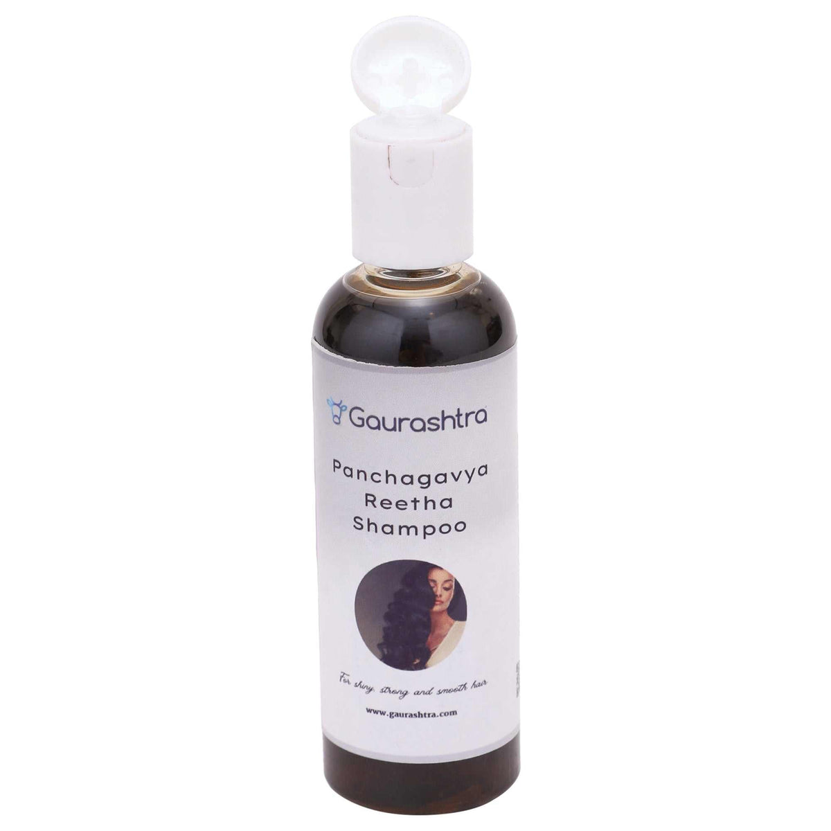 Gaurashtra Reetha Shampoo 100ml bottle with Amla and Shikakai for natural hair fall control and dandruff relief