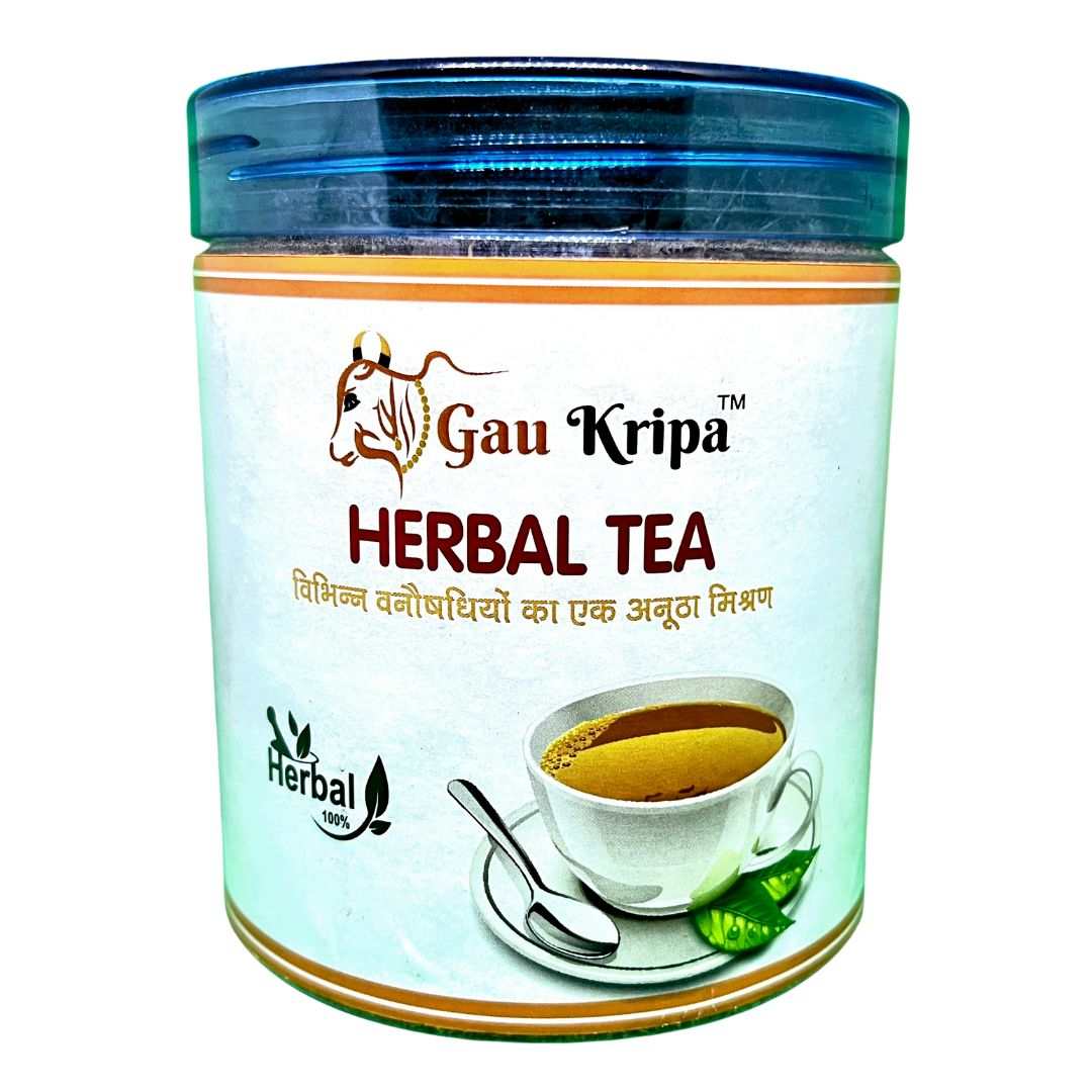 Ayurvedic herbal tea front side