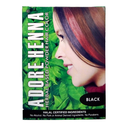 Adore Henna Based Herbal Hair Colour Sachet 60 GM - Black