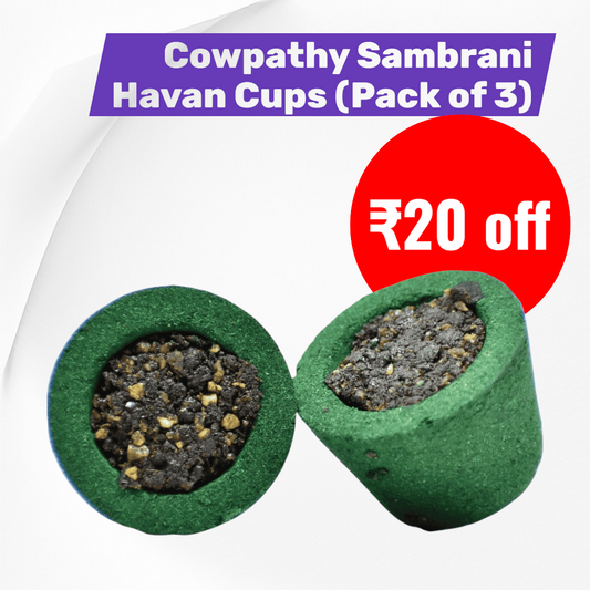Cowpathy Gomay Havan Cups - Pack of 3