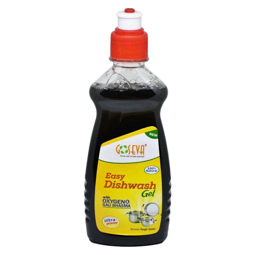 Eco-friendly GoSeva Panchagavya Dishwash Gel 250 ML with Gau Bhasma.