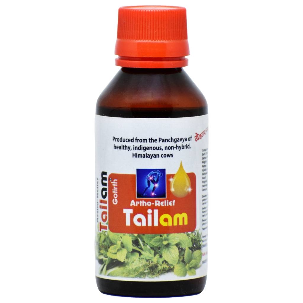 Gotirth Massage Oil bottle with herbal ingredients.