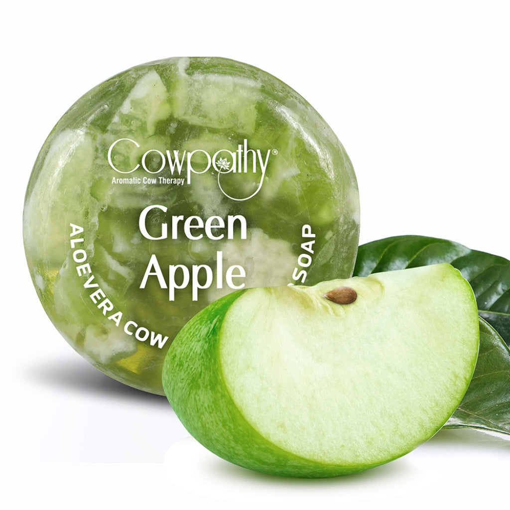 Cowpathy Transparent Designer Green Apple Bath Soap 100 GM