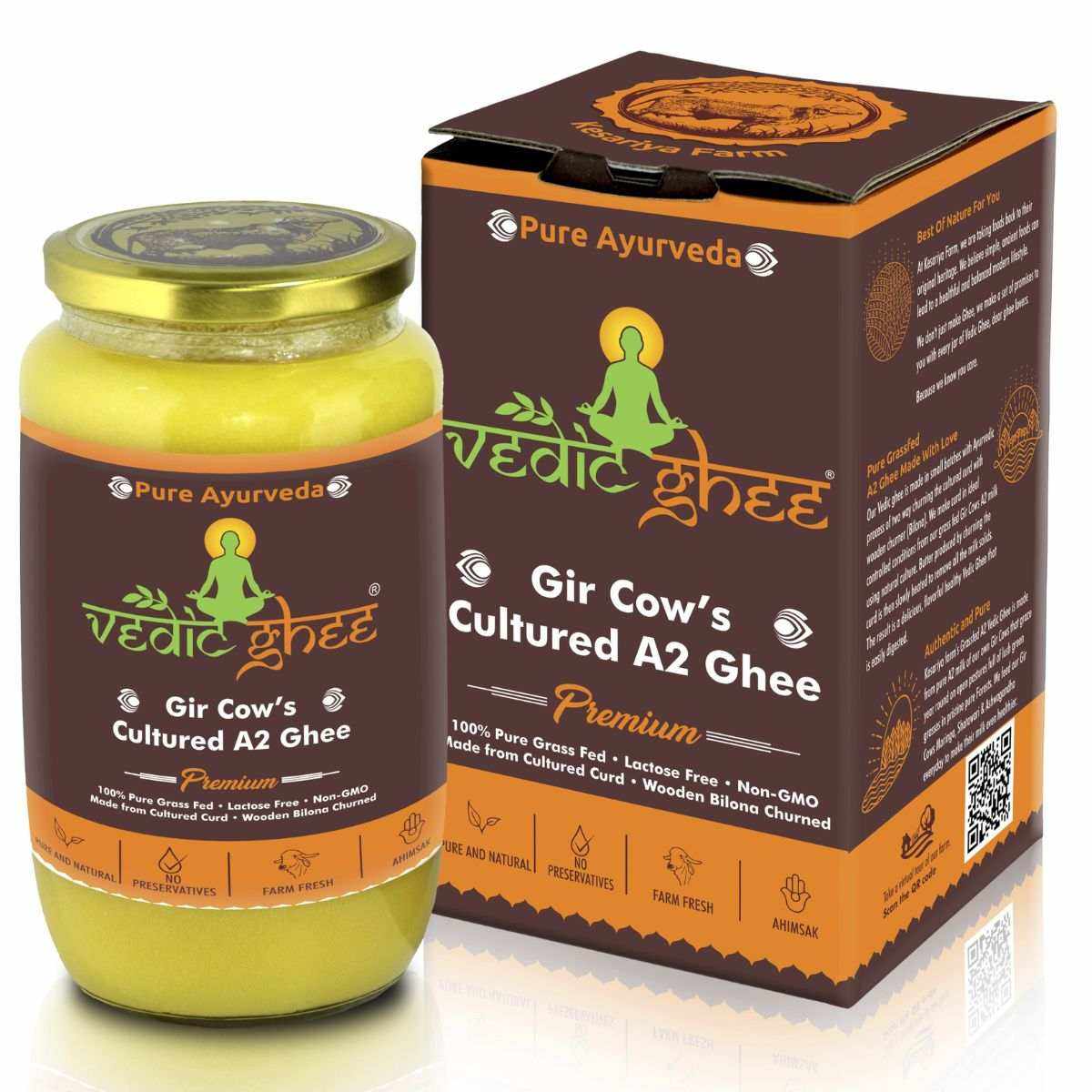 Kesariya Vedic Gir Cow A2 Ghee 1 Litre