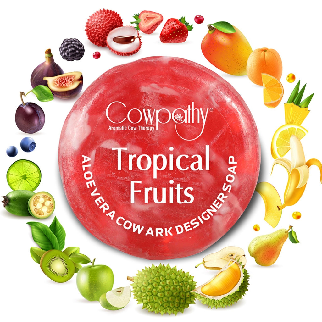 Cowpathy Transparent Designer Bath Soap 100 GM - Tropical Fruits