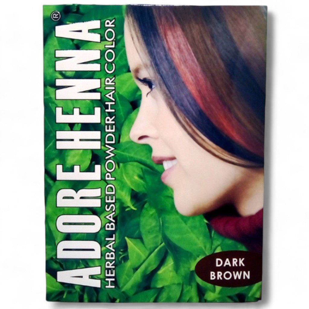 Ammonia free herbal hair colour from Adore in Dark Brown shade